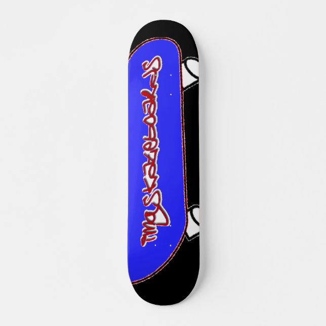 patinetas (Skateboard) - azul y rojo (Anverso )