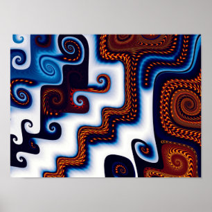 Patio en el arte abstracto de la nieve