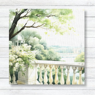 Patio Gazebo Ver Canvas de arte acuático