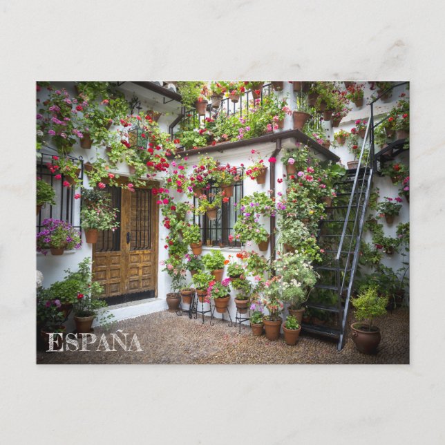 patio postal andaluz en Córdoba, España (Anverso)