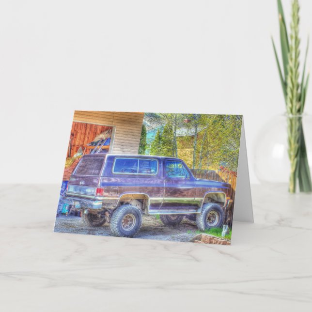 Patio trasero Blazin - tarjeta de felicitación (Anverso)