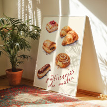 Pâtisseries du matin Decoración de cocina Poster