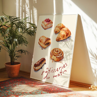 Pâtisseries du matin Decoración de cocina Poster