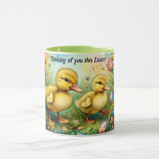 PATITOS DE PASCUA ~ Pensando en ti ~ Taza