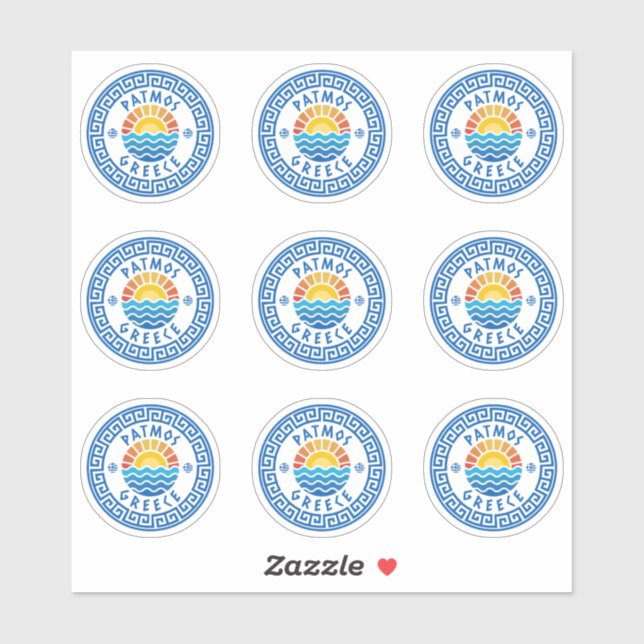 Patmos Island, Grecia Pegatina de paquetes múltipl (Hoja)