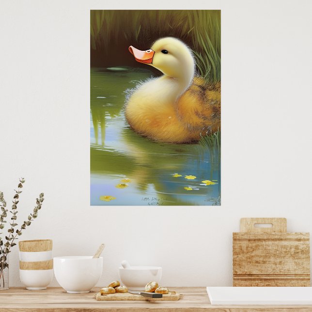 Pato Amarillo Pequeño - Arte de Fantasía con Objet (Cocina)