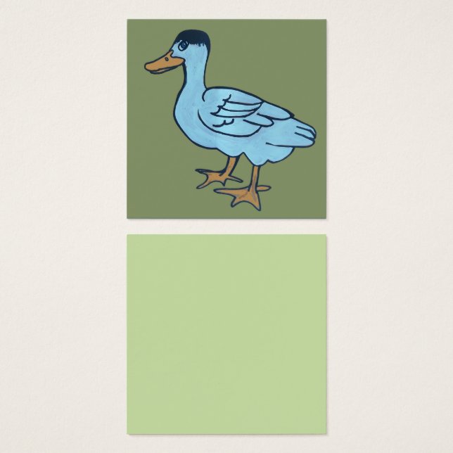 Pato blanco con cabeza negra (Anverso y reverso)