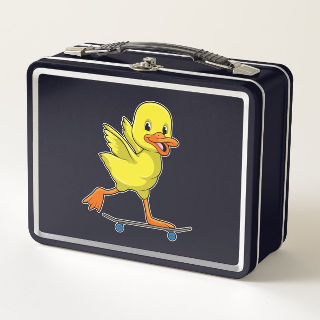 Pato como patinador con patineta (Anverso)