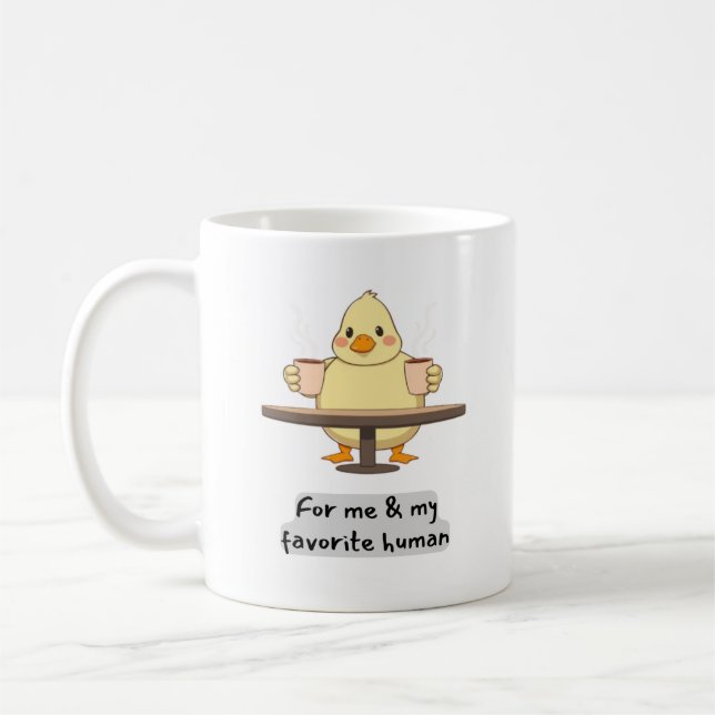 Pato con dos tazas de café (Izquierda)