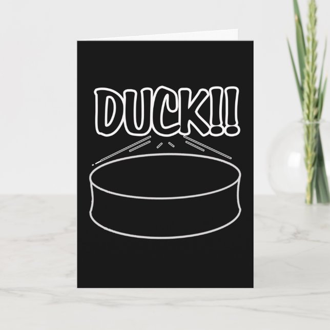 ¡Pato!! Consiga pronto la tarjeta bien del hockey (Anverso)