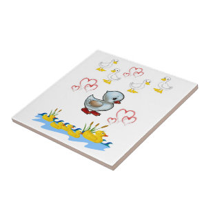 Pato de Azulejo Cerámico