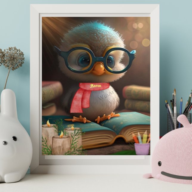 Pato de bebé lindo leyendo un libro de arte person (Subido por el creador)