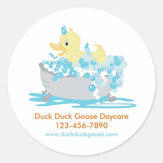 Pato de Ducky en Pegatinas personalizados en un tu (Anverso)