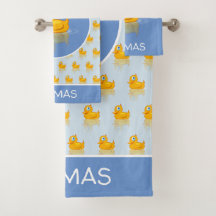 Pato de goma lindo con su nombre