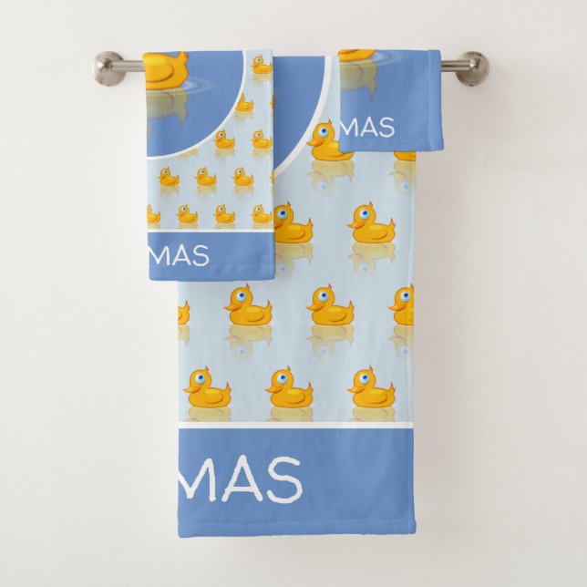 Pato de goma lindo con su nombre (In situ)