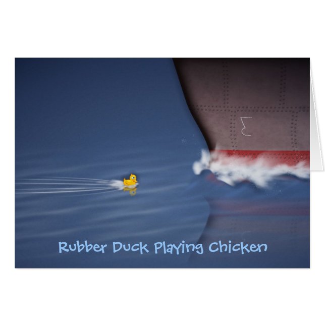 Pato de goma que juega el pollo (Anverso (Horizontal))
