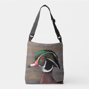 Pato de madera macho cierra la bolsa de tote
