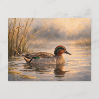 Pato de Marisma | Arte de Fauna Costera | Tarjeta 