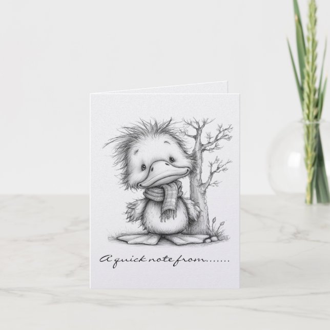 Pato de Navidad en blanco y negro (Anverso)