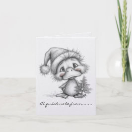 Pato de Navidad en Blanco y Negro