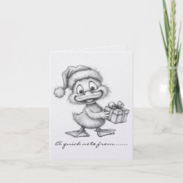 Pato de Navidad en blanco y negro
