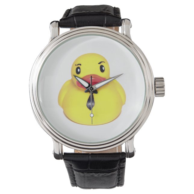 Pato de negocios, pato de goma con reloj de pulpa (Anverso)