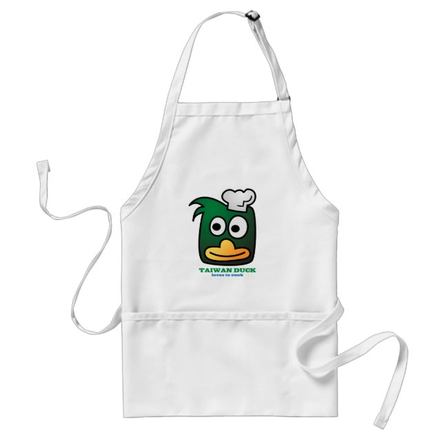 Pato de Taiwán que cocina el delantal (Frente)