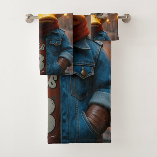 Pato elegante en la toalla de la ciudad (In situ)