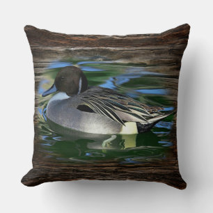 Pato En El Cojín decorativo Del Lago