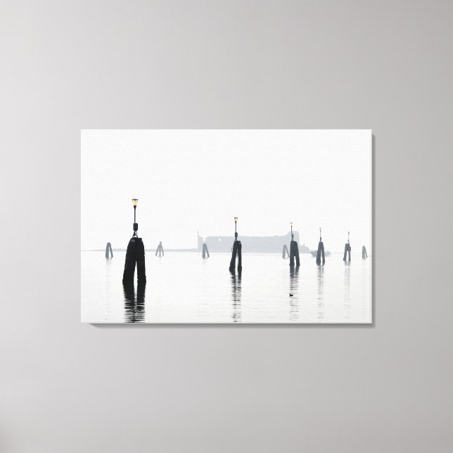 PATO EN LA impresión de lienzo estirado en LAGUNA (Anverso)