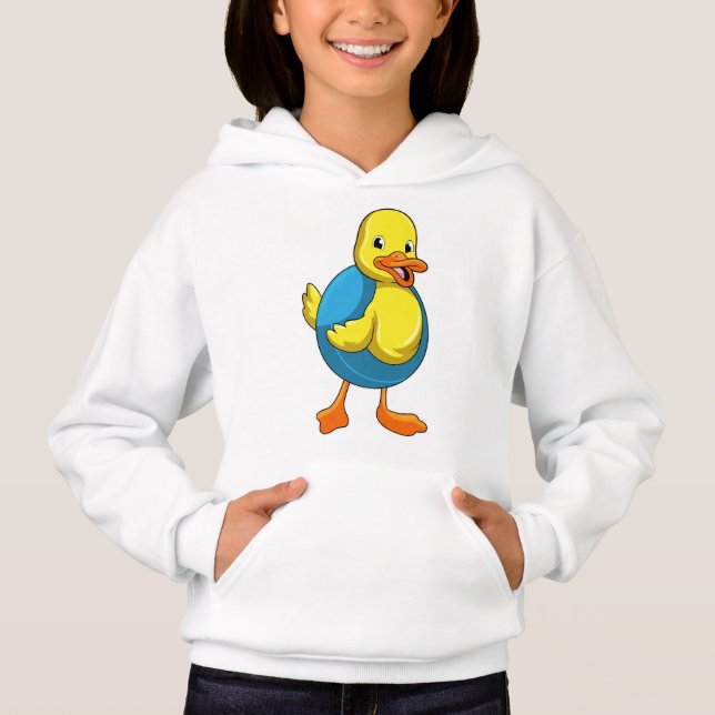 Pato en Natación con anillo de natación (Anverso)