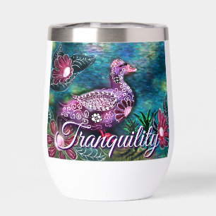 Pato Floral Caprichoso Personalizado Morado Turque