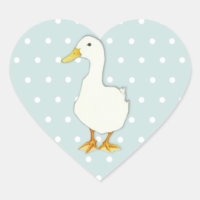 Pato Guay puntos de Pegatina del corazón (Anverso)