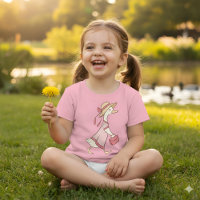 Pato lindo con camiseta de vestir rosado