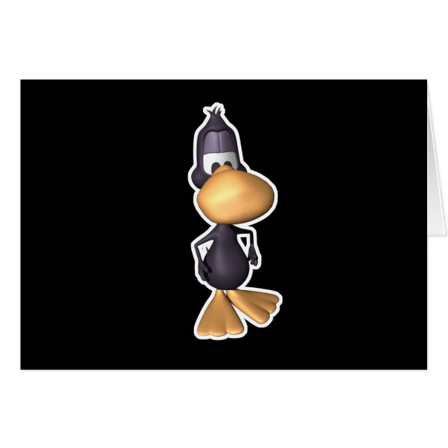 pato negro divertido (Anverso (Horizontal))