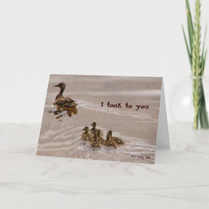 Pato para regar la tarjeta