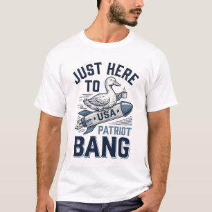 Pato Patriótico Cohete Diseño de Camiseta Vector V