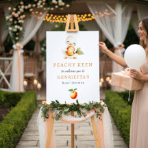 Pato Peachy Keen Bienvenida al Baby Shower de Melo