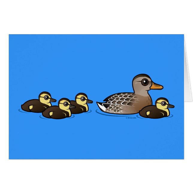 Pato silvestre y cuatro anadones (Anverso (Horizontal))