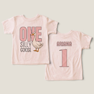 Pato Tonto Rosa Personalizado Cumpleaños Uno
