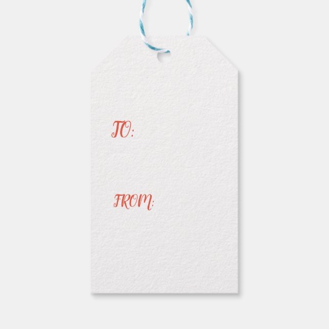 PATO Y LUNA ROJA Etiqueta de regalo (Reverso)