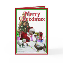 Pato y patitos de Santa en Navidad