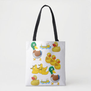patos amarillos de la bolsa de tote