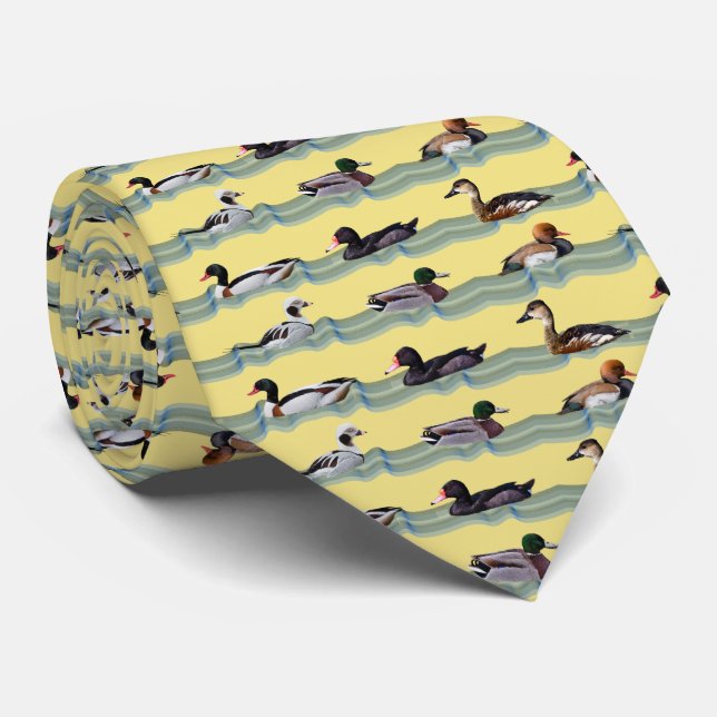 Patos Dandy Corbata Impresión Doble Cara (Amarillo (Enrollado)