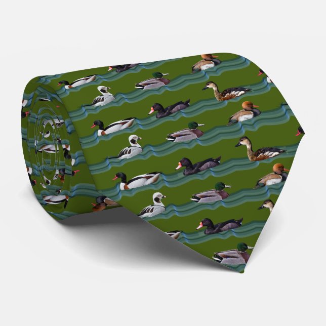 Patos Dandy Corbata Impresión Doble Cara (Verde Os (Enrollado)