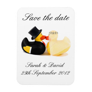 Patos de boda 3 ... imán para guardar la fecha
