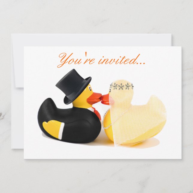 Patos de boda 3 - Invitación de boda (Anverso)