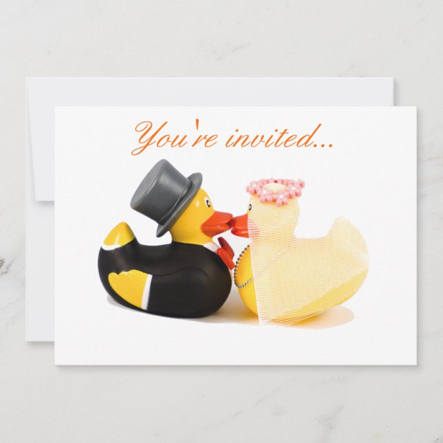 Patos de boda - Invitación de boda (Anverso)