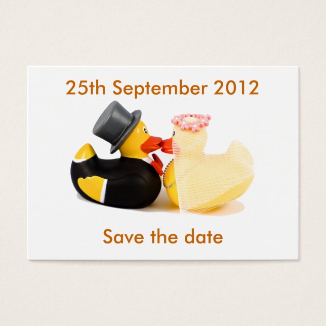 Patos de boda ... Salva la fecha del calendario (Frente)