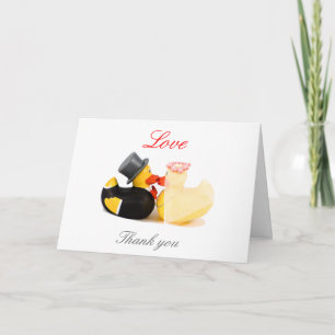 Patos de boda ... tarjeta de agradecimiento